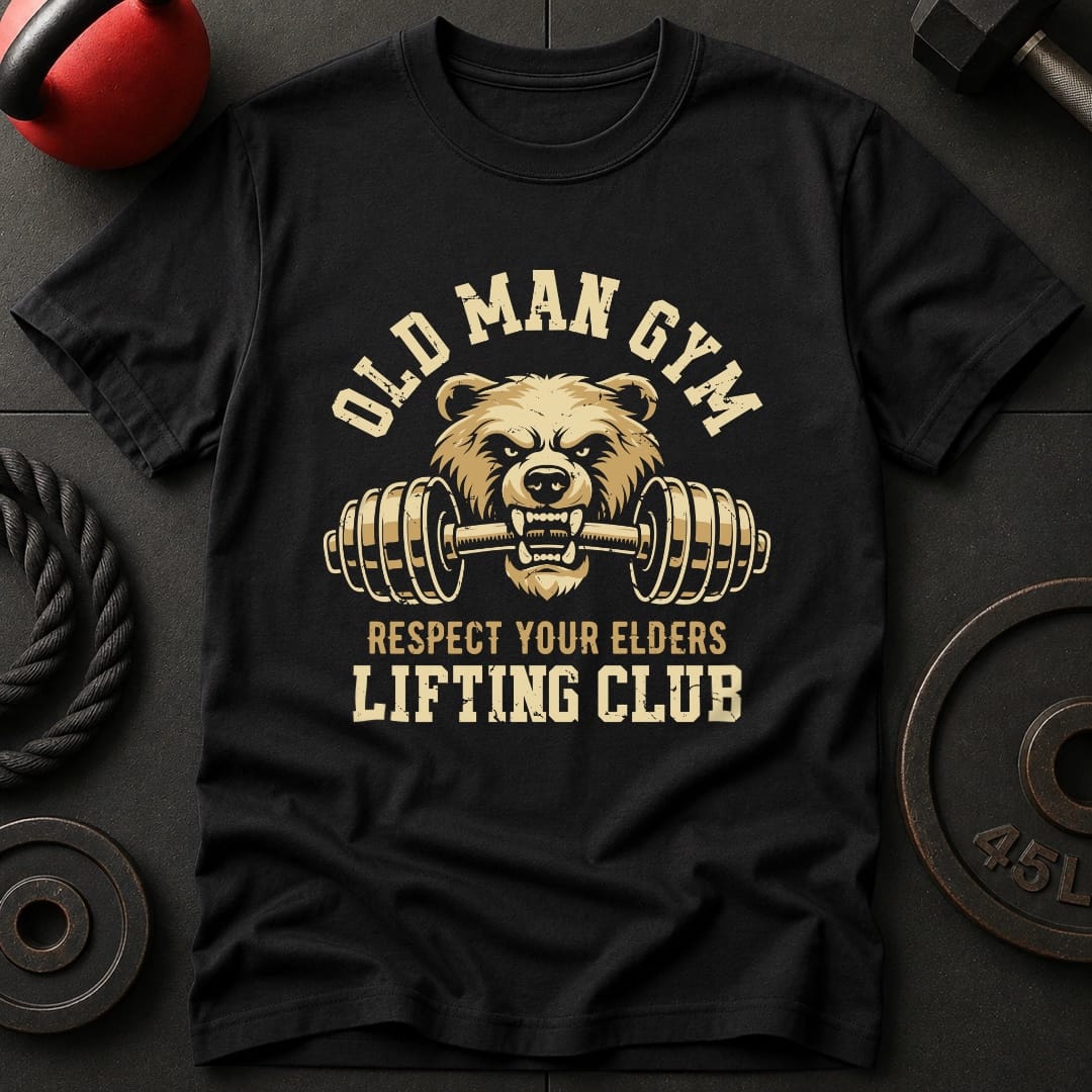 Old Man Gym Bear T-shirt