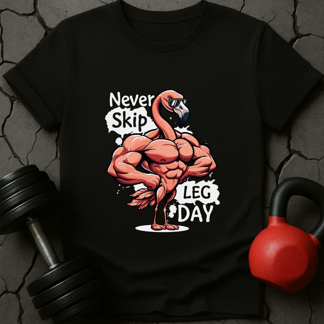 Never Skip Leg Day Flamingo T-Shirt