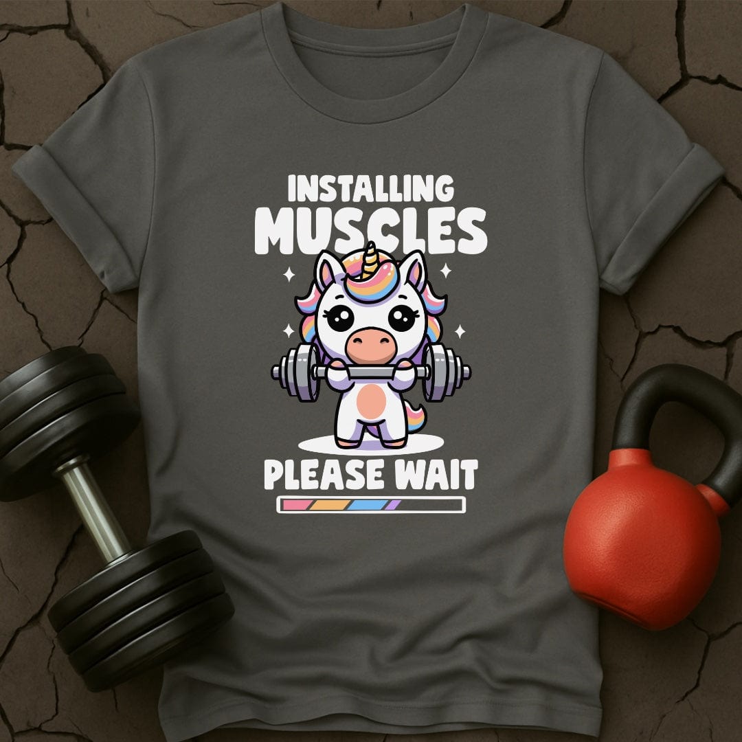 Installing Muscles Unicorn T-Shirt