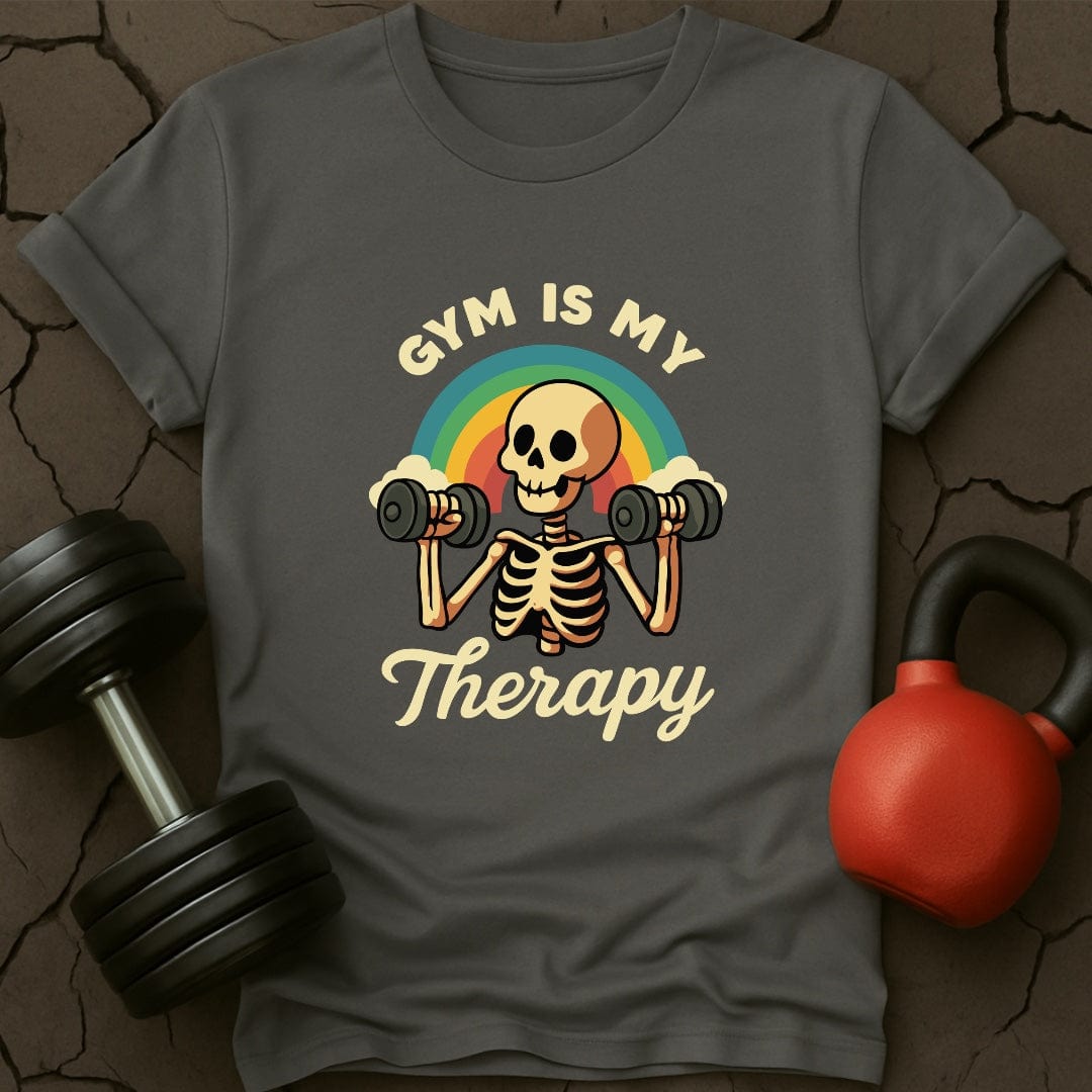 Gym Is My Therapy Skeleton T-Shirt