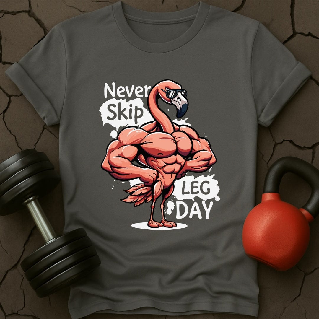 Never Skip Leg Day Flamingo T-Shirt