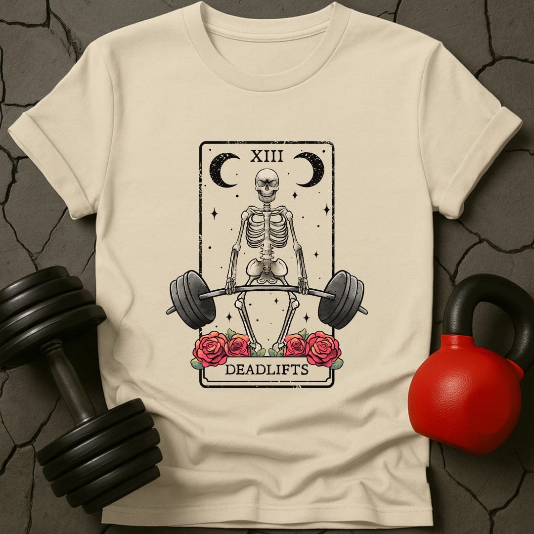 Deadlift Tarot Cards Skeleton T-Shirt