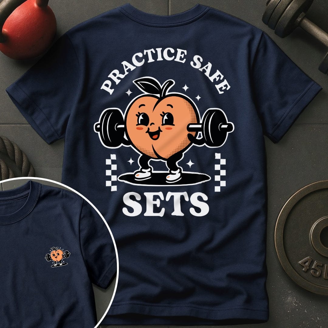 Practice Safe Sets Peach T-Shirt