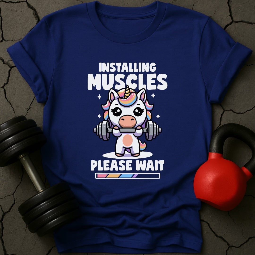 Installing Muscles Unicorn T-Shirt