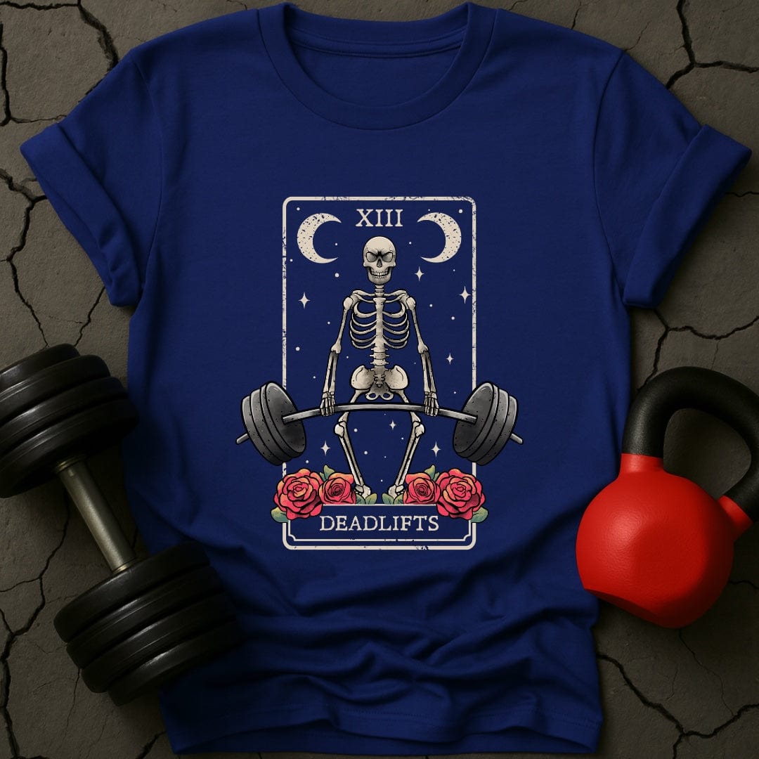 Deadlift Tarot Cards Skeleton T-Shirt