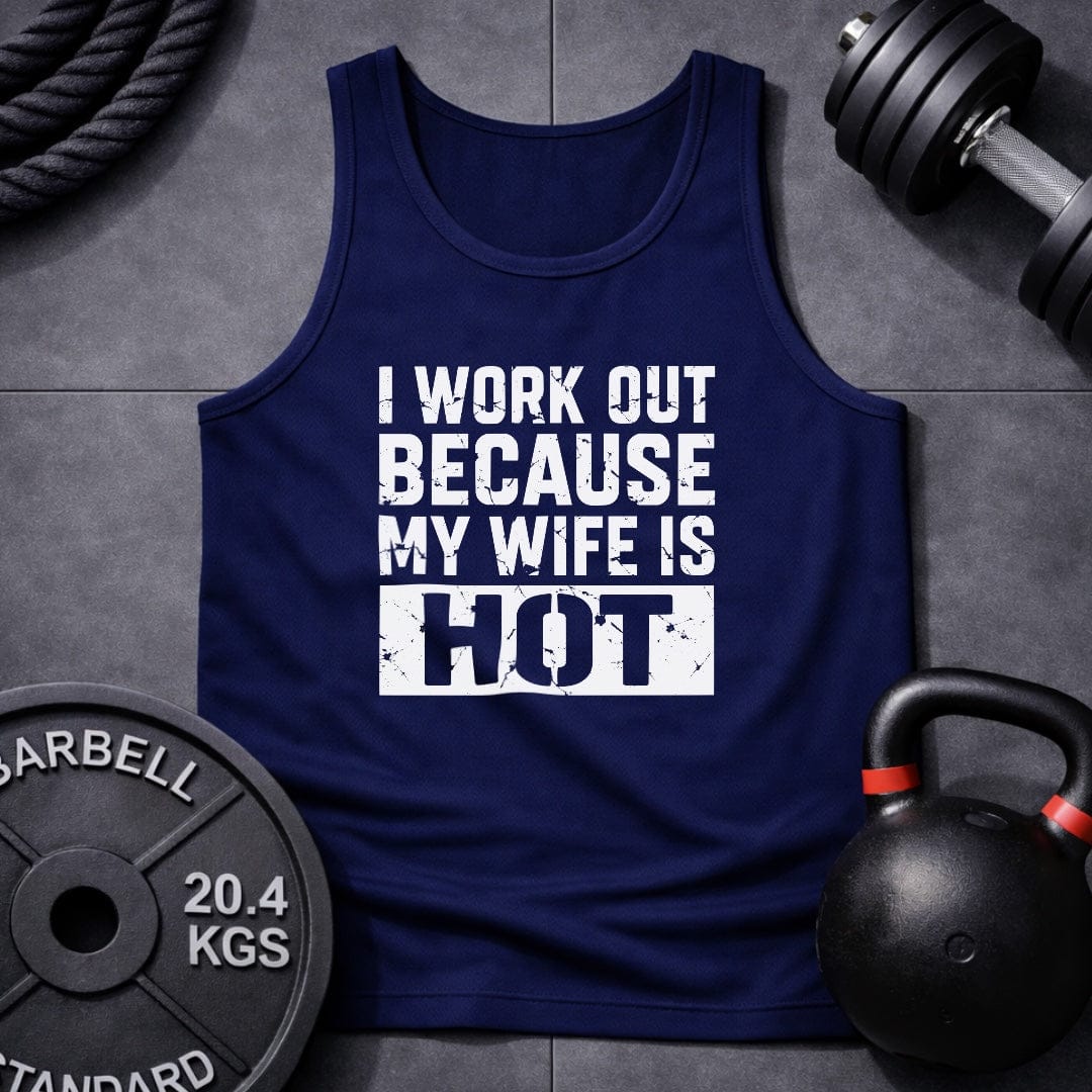I Work Out Because My Wife Unisex Tank