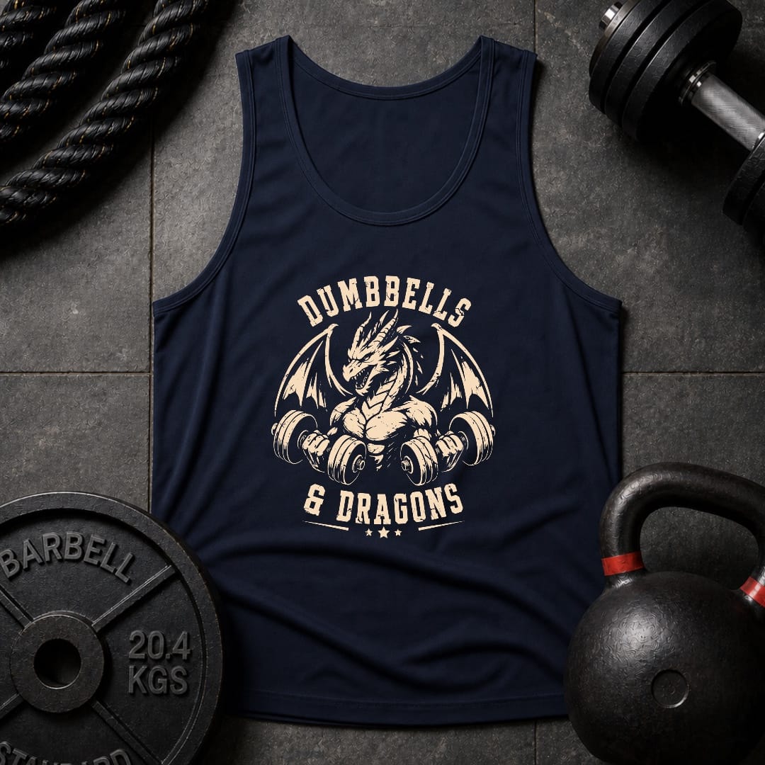 Dumbbells & Dragons Unisex Tank