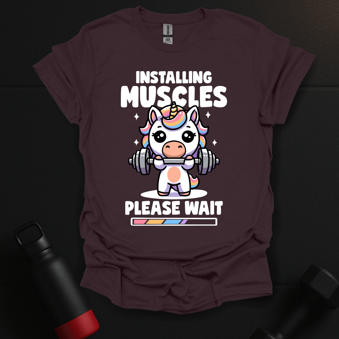 Installing Muscles Unicorn T-Shirt