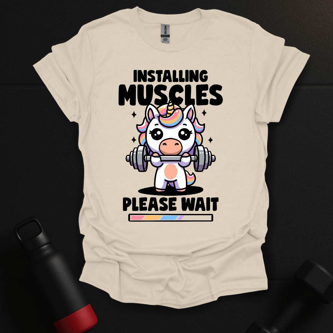 Installing Muscles Unicorn T-Shirt