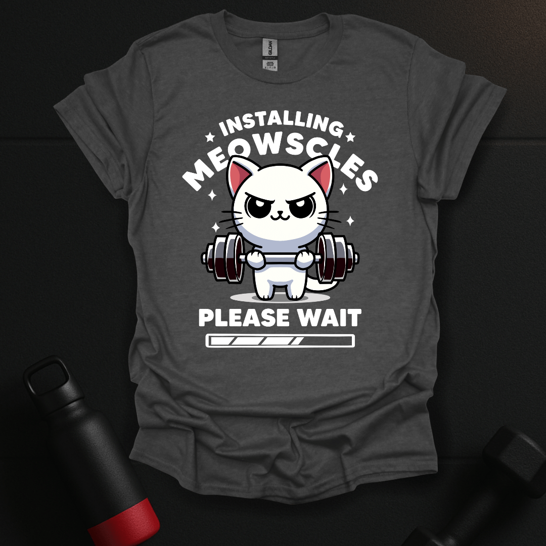 Installing Muscles Cat T-Shirt