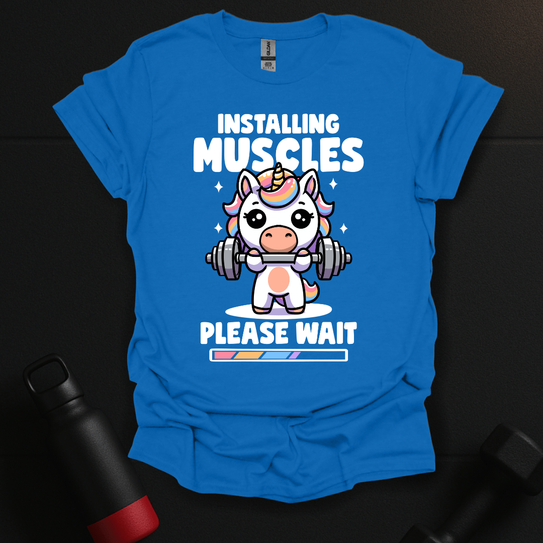 Installing Muscles Unicorn T-Shirt