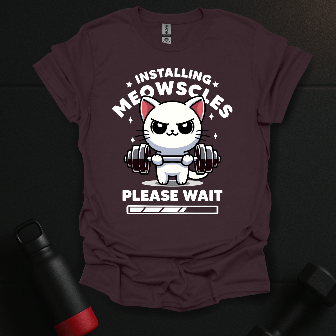 Installing Muscles Cat T-Shirt