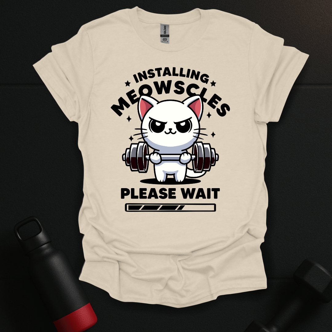 Installing Muscles Cat T-Shirt