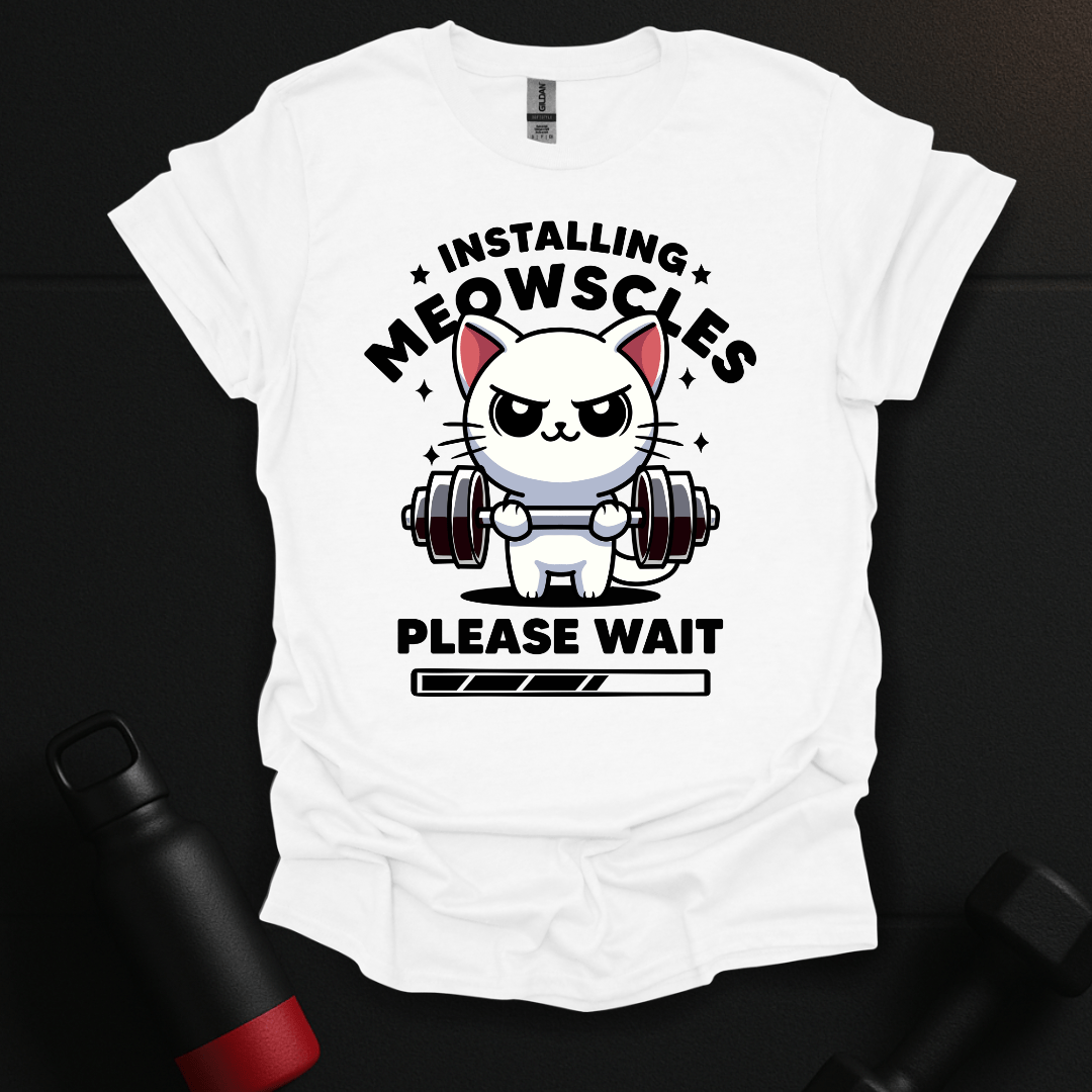 Installing Muscles Cat T-Shirt
