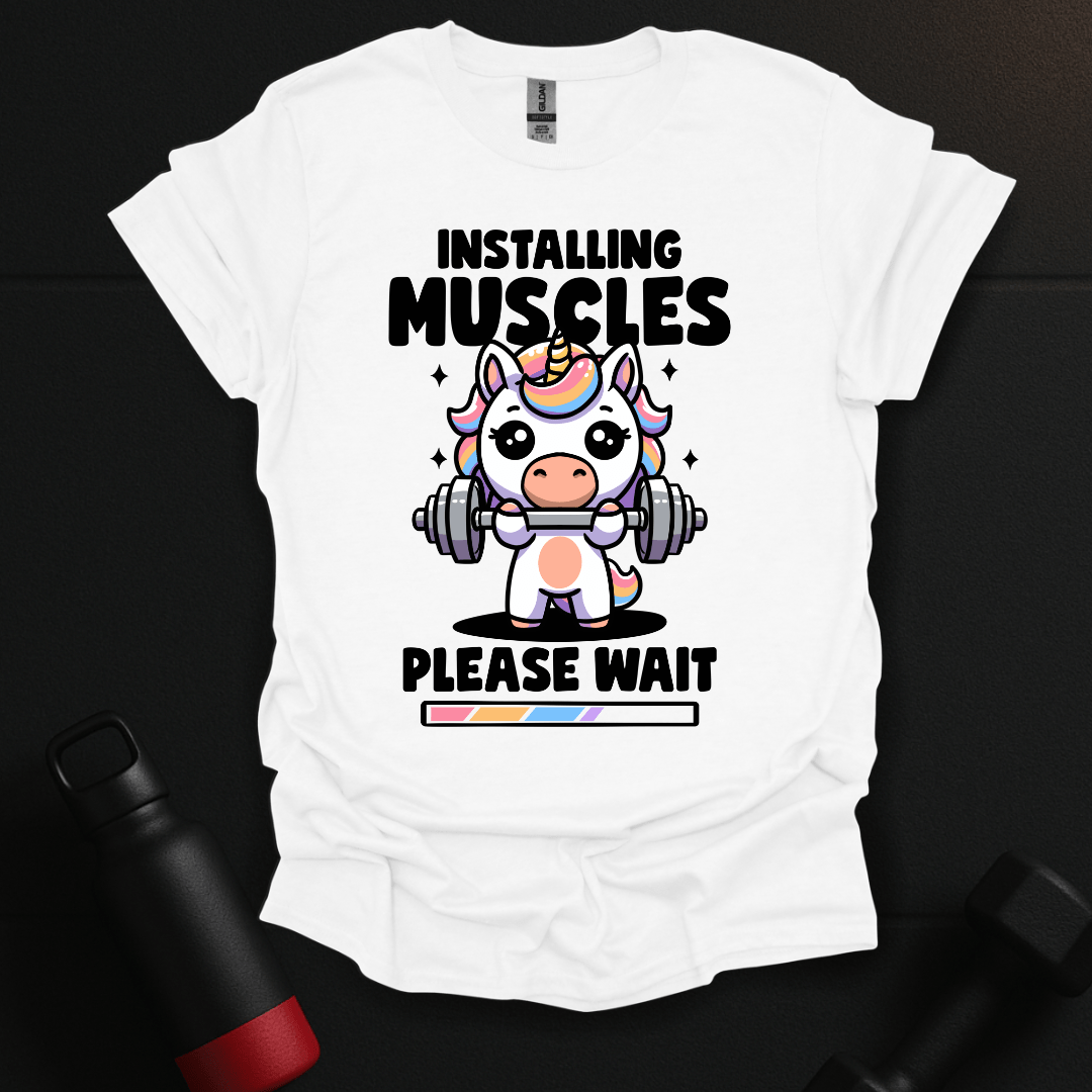 Installing Muscles Unicorn T-Shirt