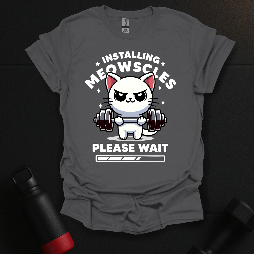 Installing Muscles Cat T-Shirt