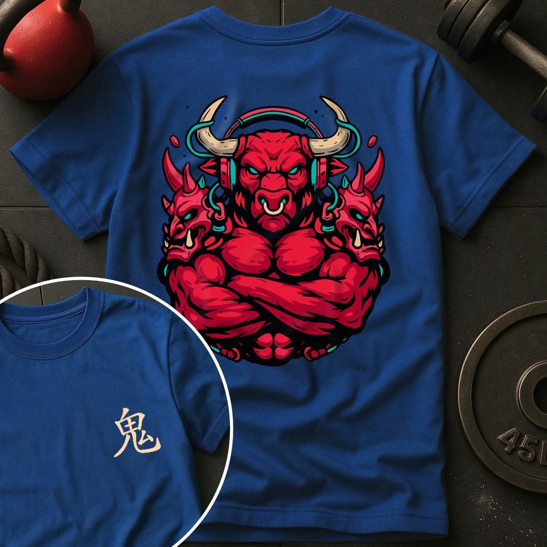 CyberPunk Oni Bull Gym T-Shirt