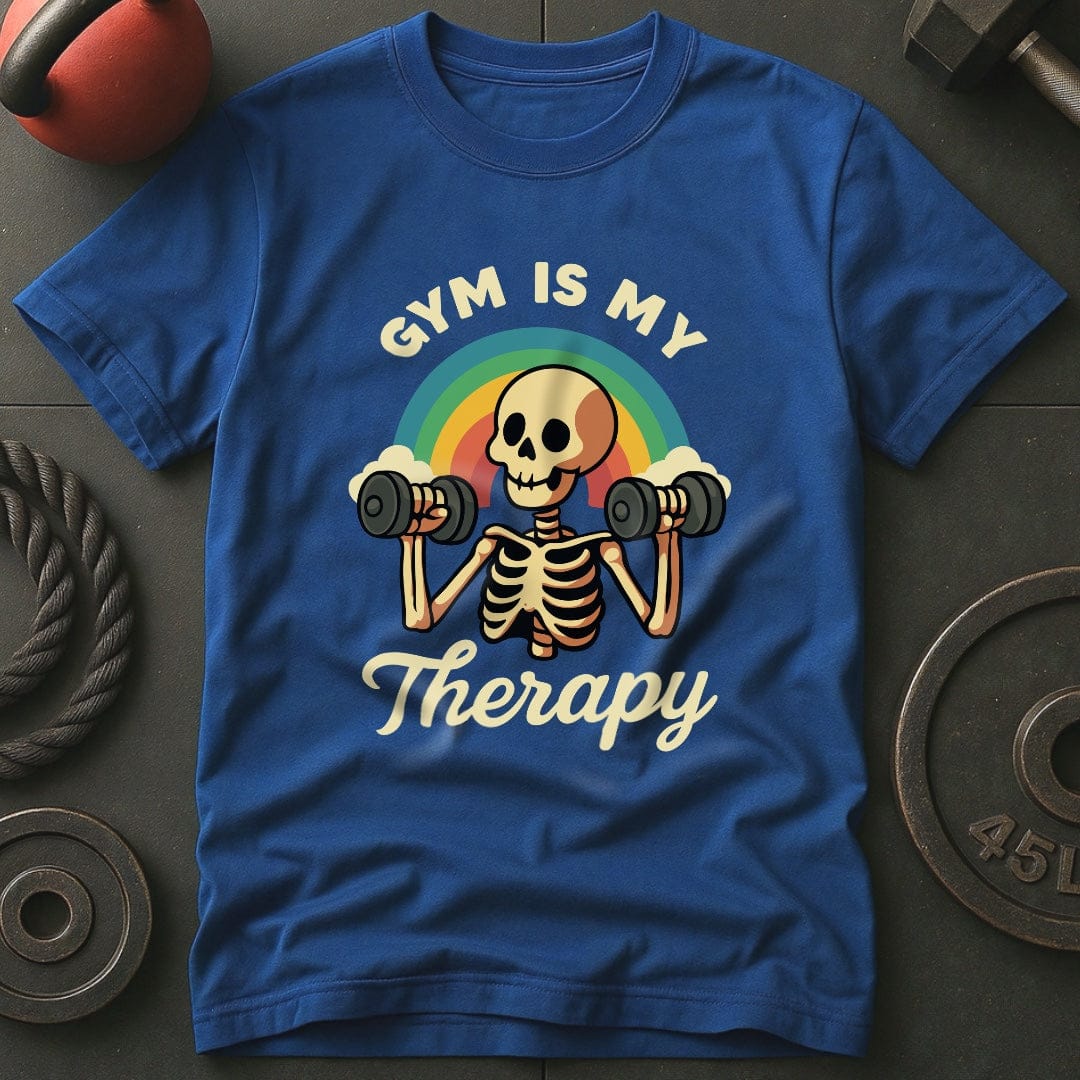 Gym Is My Therapy Skeleton T-Shirt