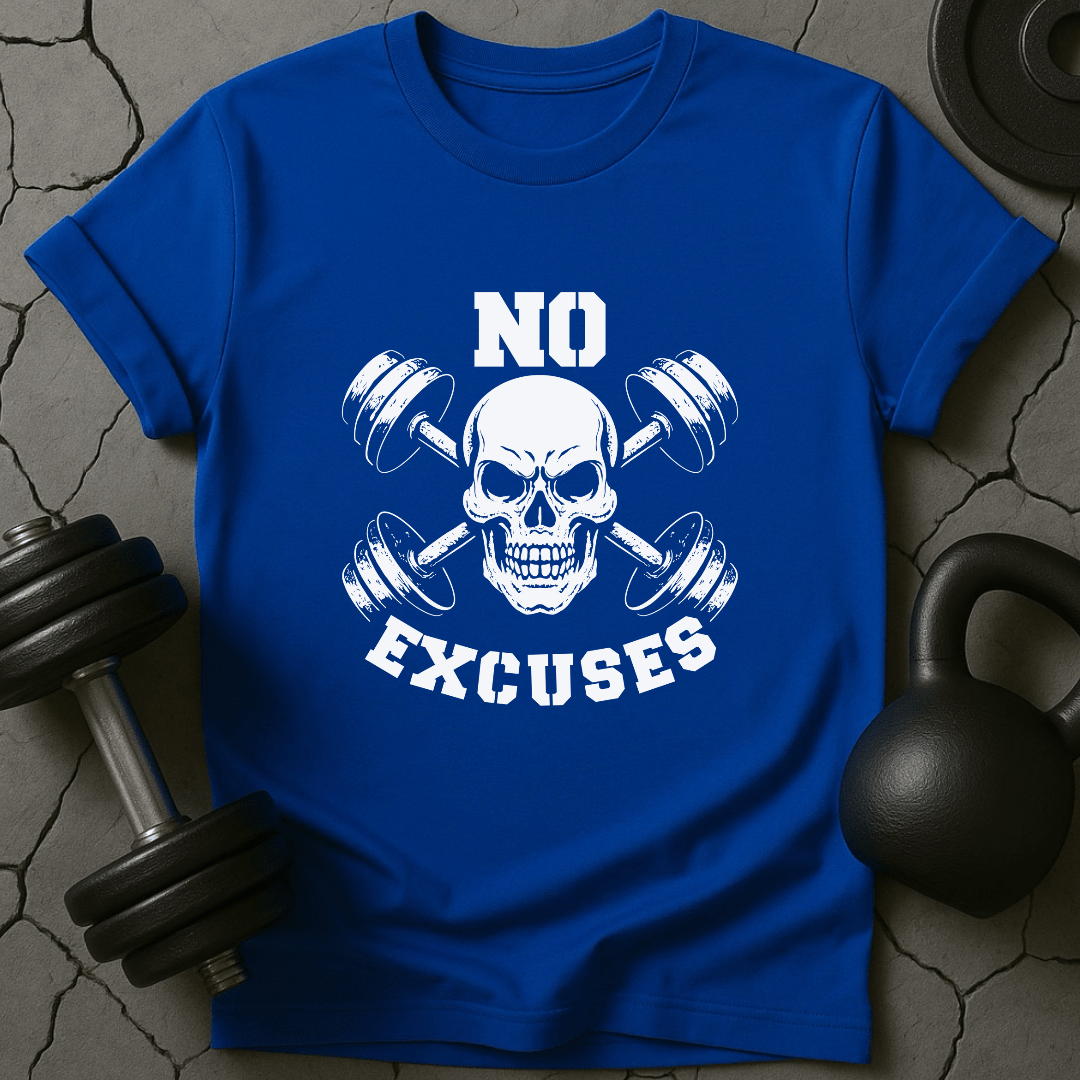 No Excuses Skull Gym T-Shirt