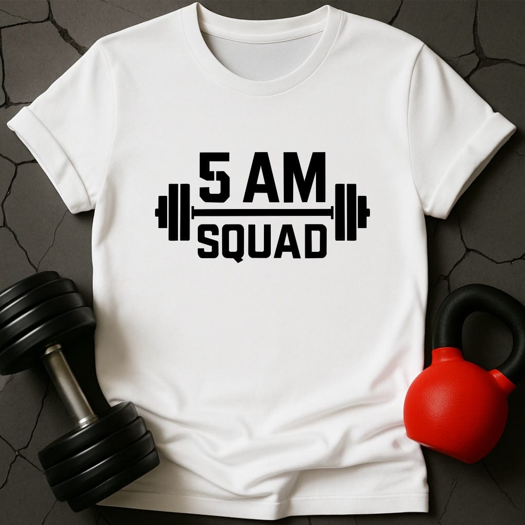 5 AM Squad Weightlifting Gym T-Shirt