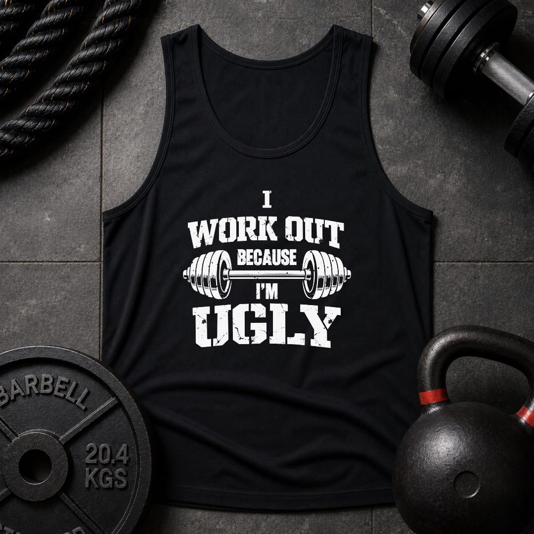 I Work Out Because Unisex Tank