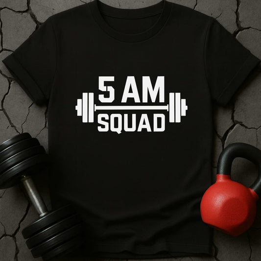 5 AM Squad Weightlifting Gym T-Shirt
