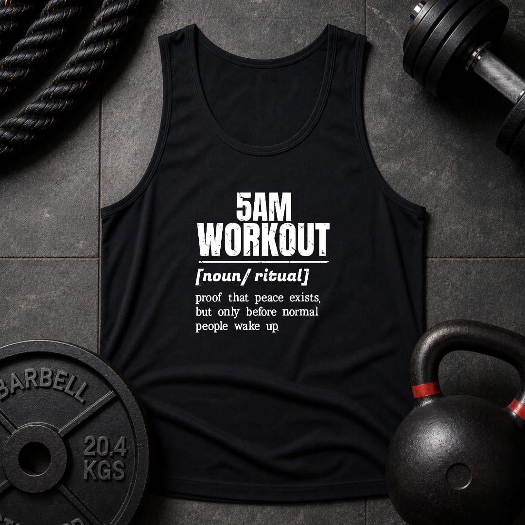 5AM Workout Vocabulary Unisex Tank