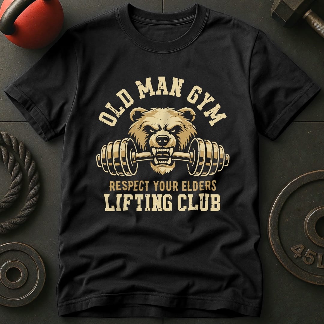 Old Man Gym Bear T-shirt