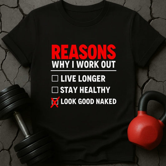 Reasons Why I Workout Weightlifting Gym T-Shirt