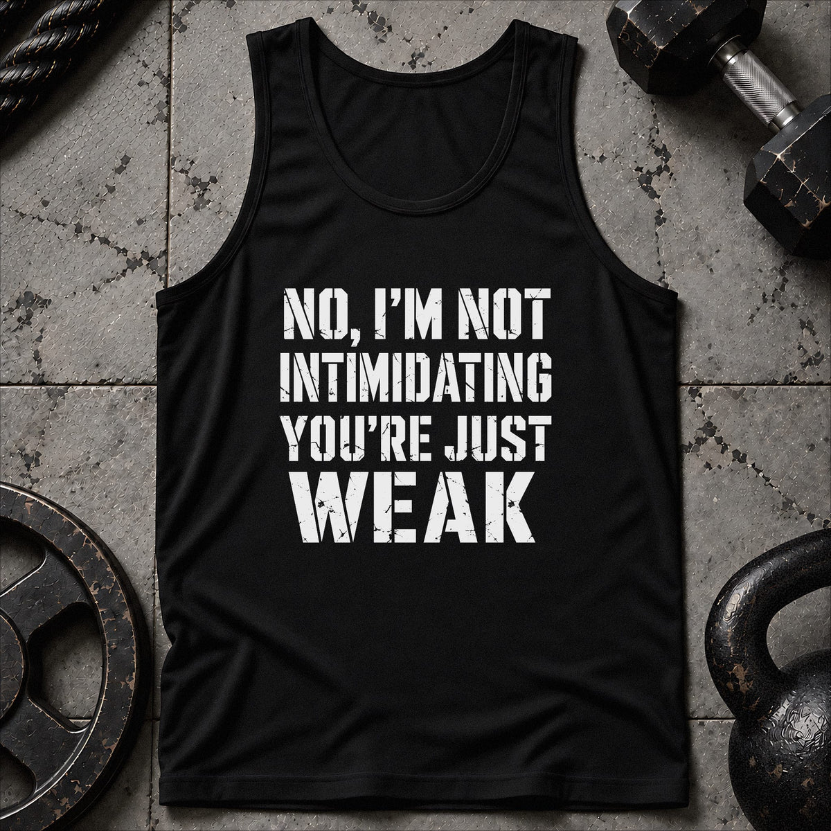 I'm Not Intimidating Unisex Tank