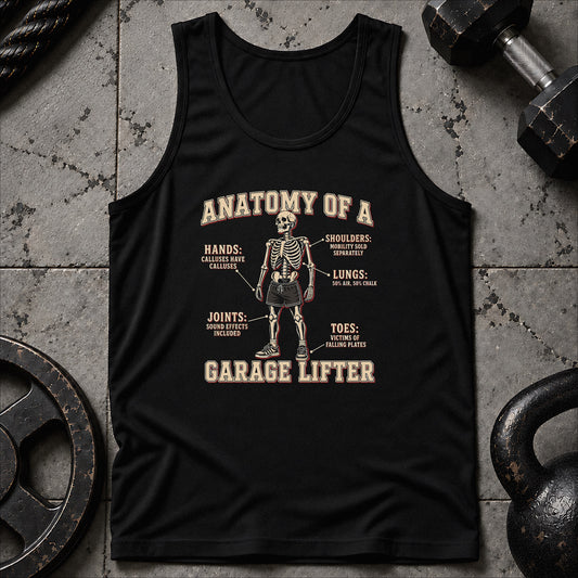 Garage Lifter Anatomy Unisex Tank