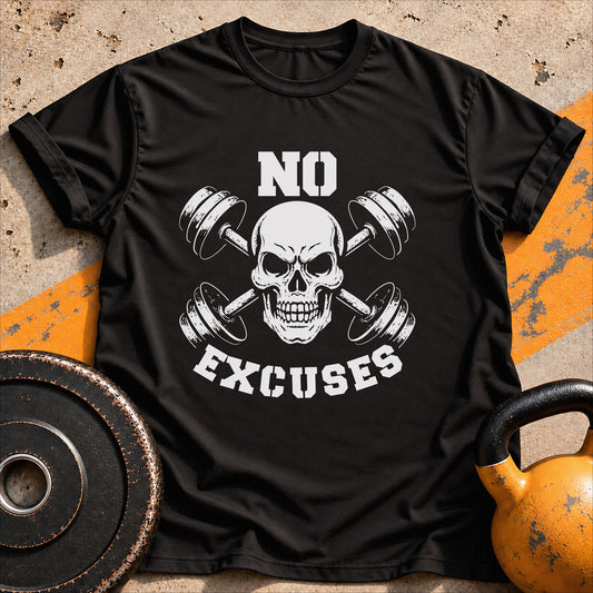 No Excuses Skull Gym T-Shirt