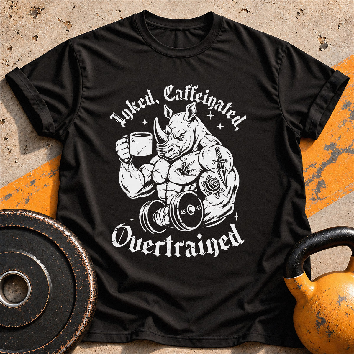 Inked, Caffeinated, Overtrained T-shirt