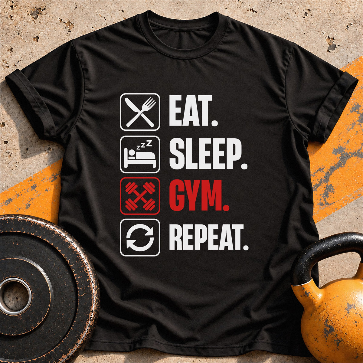 Eat Sleep Gym Repeat T-Shirt