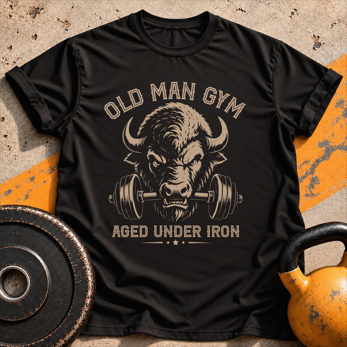 Old Man Gym Bison T-shirt