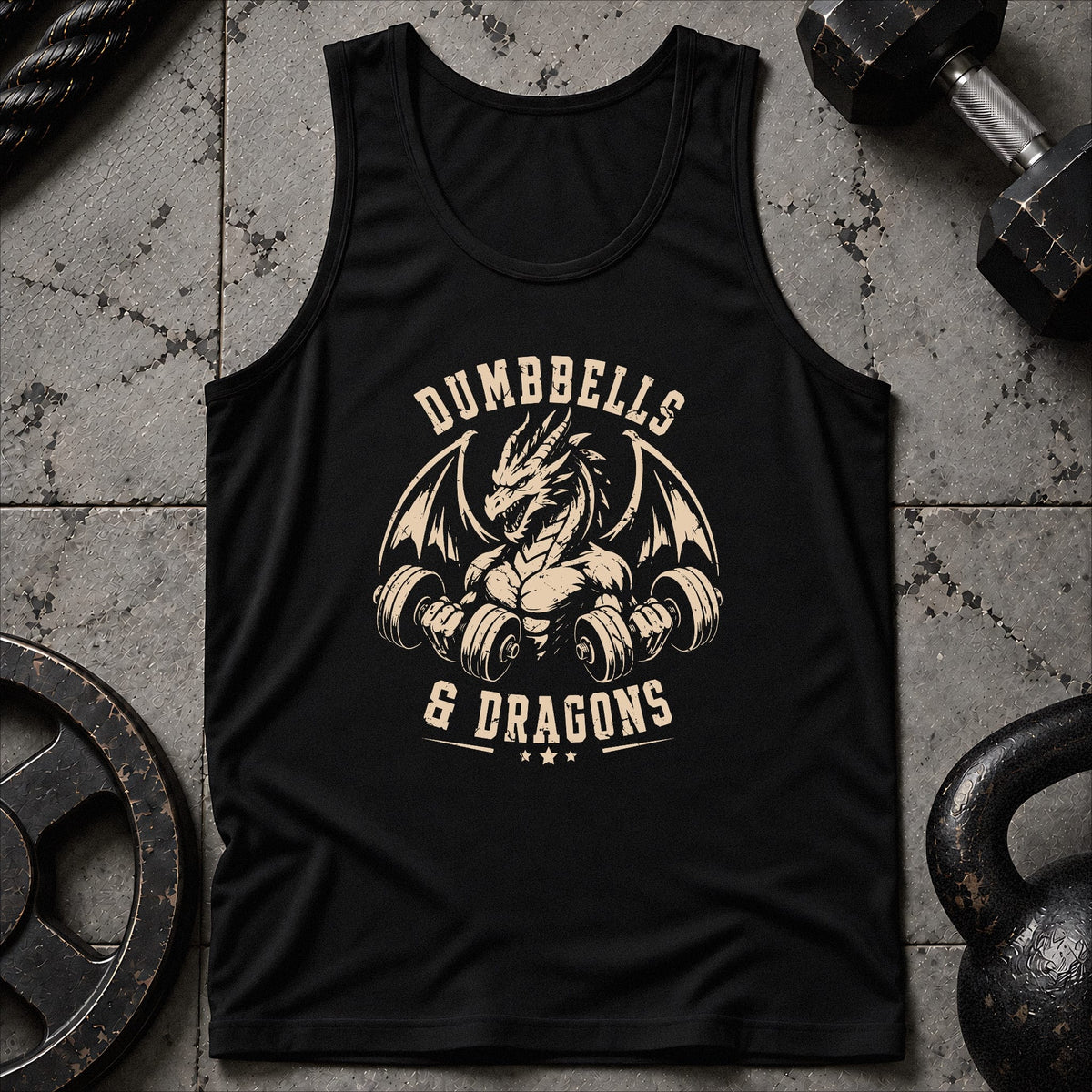Dumbbells & Dragons Unisex Tank