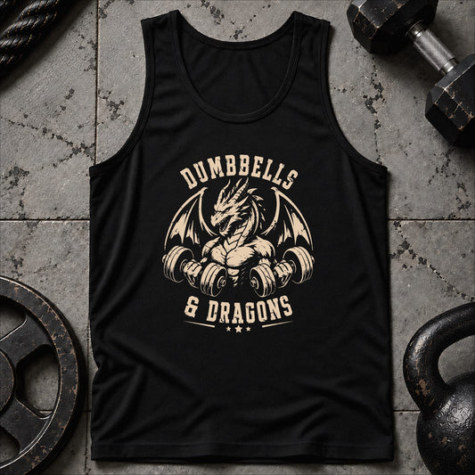 Dumbbells & Dragons Unisex Tank