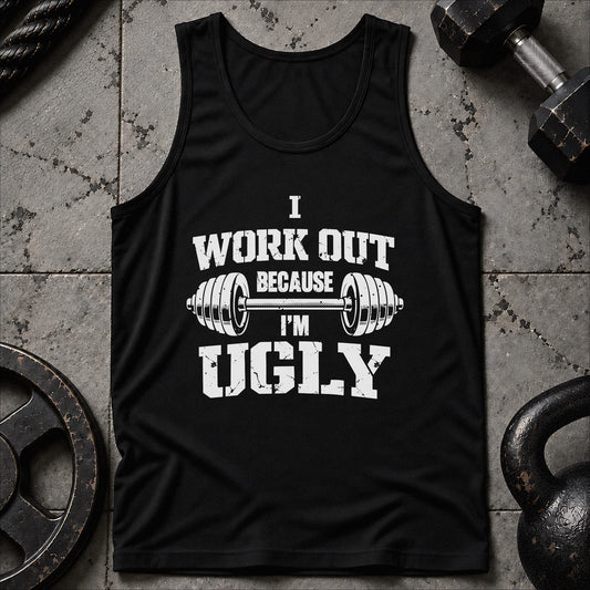 I Work Out Because Unisex Tank