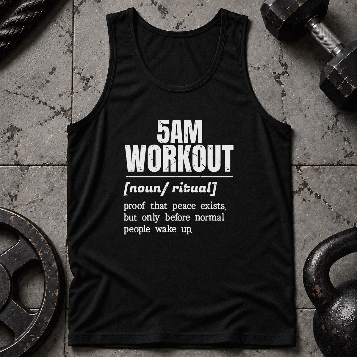 5AM Workout Vocabulary Unisex Tank