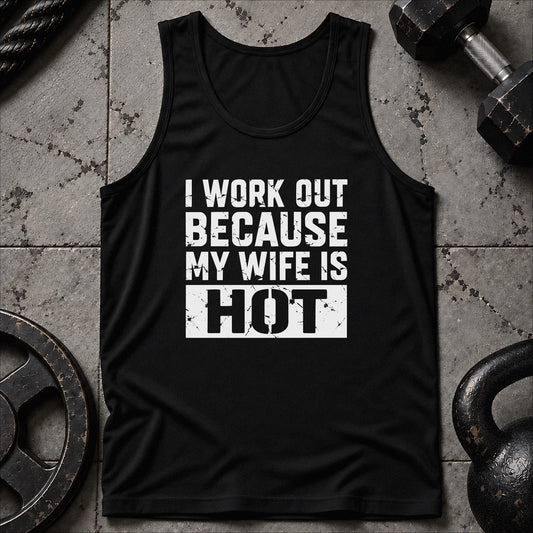 I Work Out Because My Wife Unisex Tank