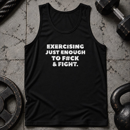 Exercising Just Enough Unisex Tank