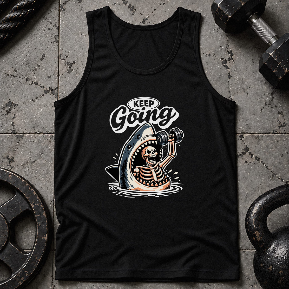 Keep Going Shark Unisex Tank