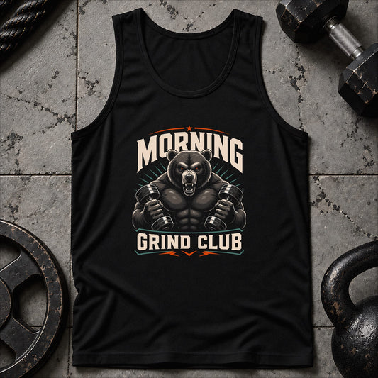 Morning Grind Club Bear Unisex Tank
