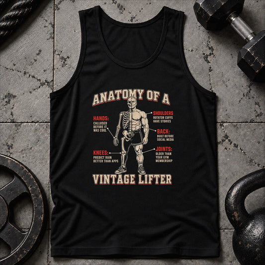 Vintage Lifter Anatomy Unisex Tank