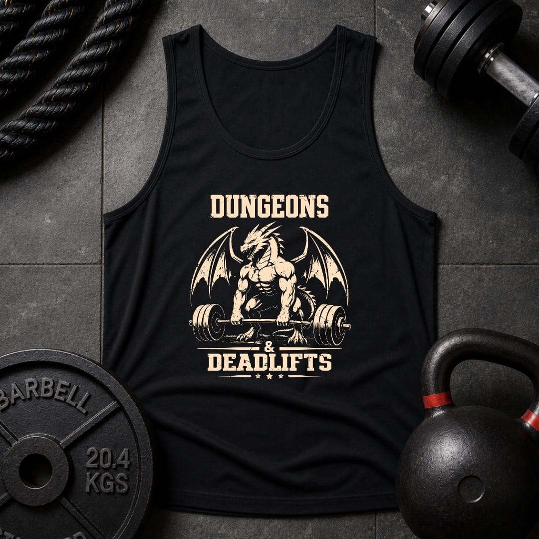 Dungeons & Deadlifts Unisex Tank