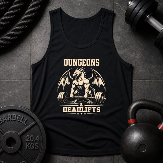 Dungeons & Deadlifts Unisex Tank