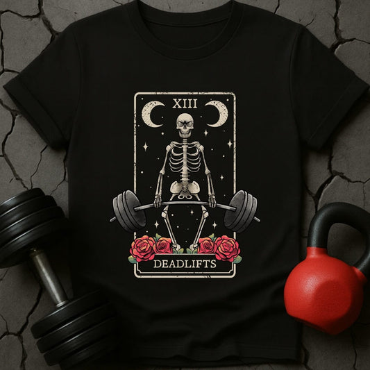 Deadlift Tarot Cards Skeleton T-Shirt