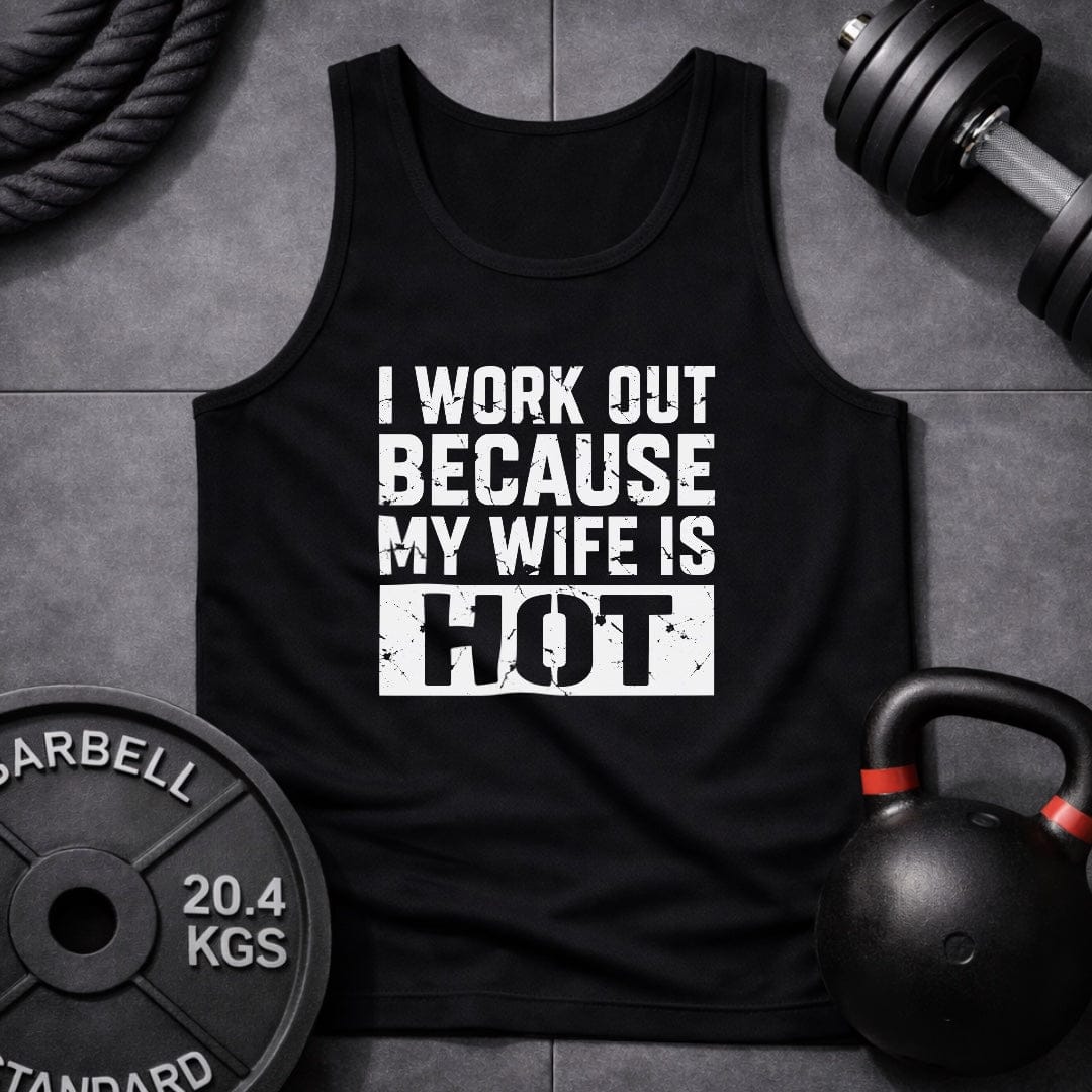 I Work Out Because My Wife Unisex Tank