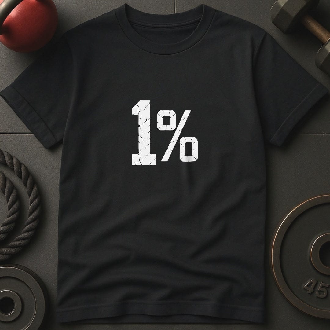 1 % Weightlifting Gym Lover T-Shirt