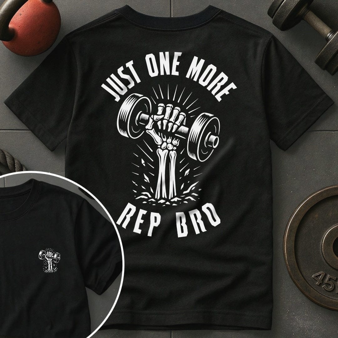 Just One More Rep Bro Skeleton T-Shirt